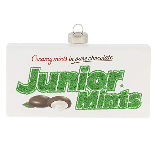 Junior Mints Box Ornament - White Christmas Tree Decor, Holiday Party Favors, Candy-Themed Gift for Kids & Adults - Perfect for Xmas Decorations, Stocking Stuffers & Winter Home Decor
