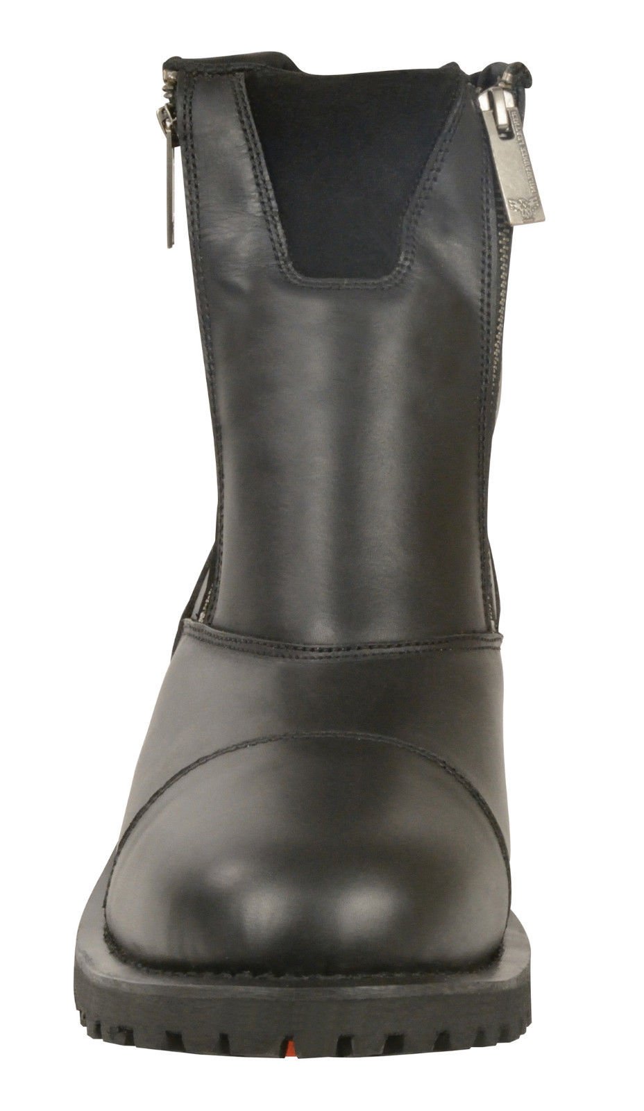 Milwaukee Leather Men's Super Clean Double Sided Zipper Boots - Round Toe Black Size 9 | Durable Work Boots for Construction & Outdoor Activities
