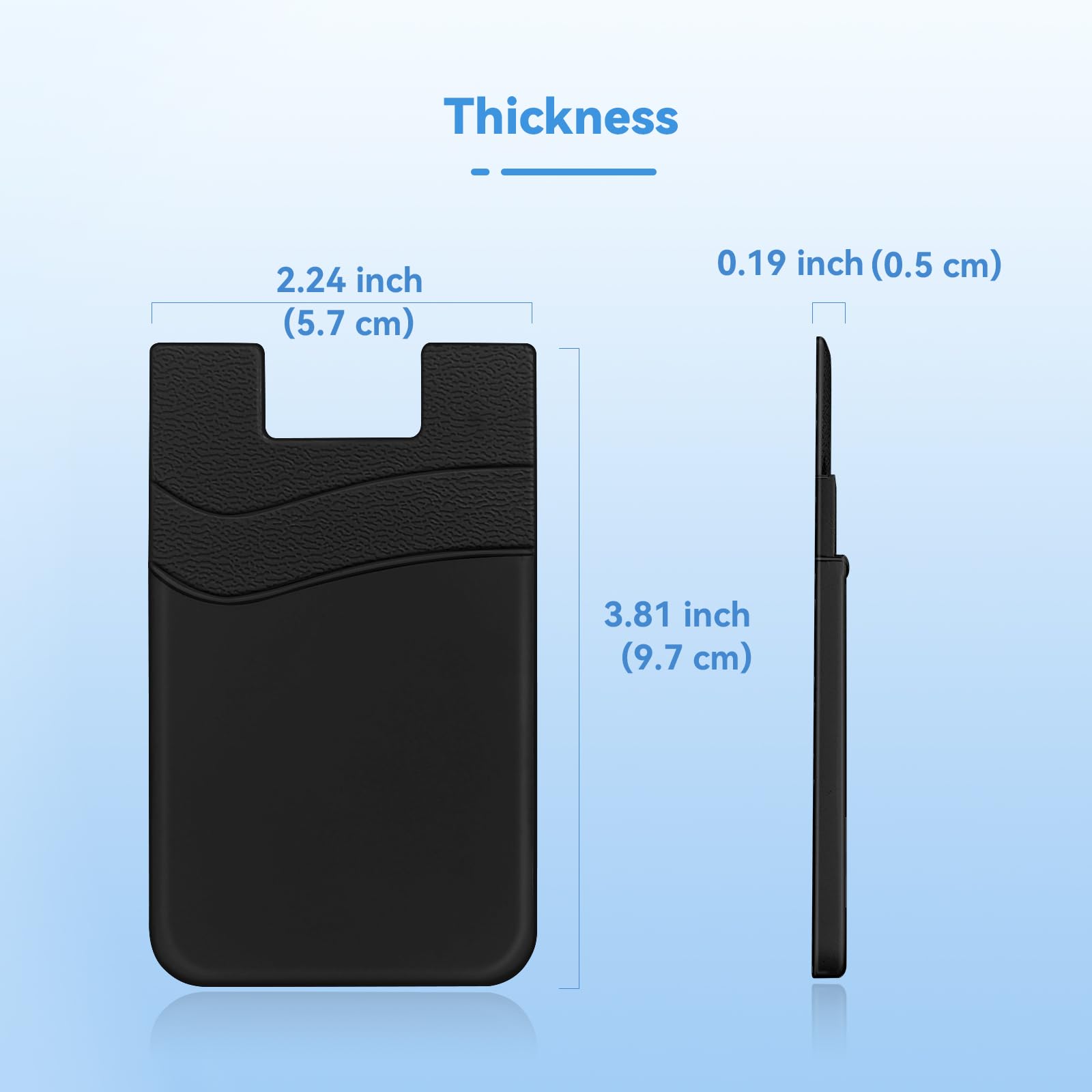 Stick-on Phone Wallet for Credit Cards & Cash - Slim RFID Blocking Card Holder for iPhone, Samsung & All Smartphones (Perfect for Travel, Shopping & Everyday Use)