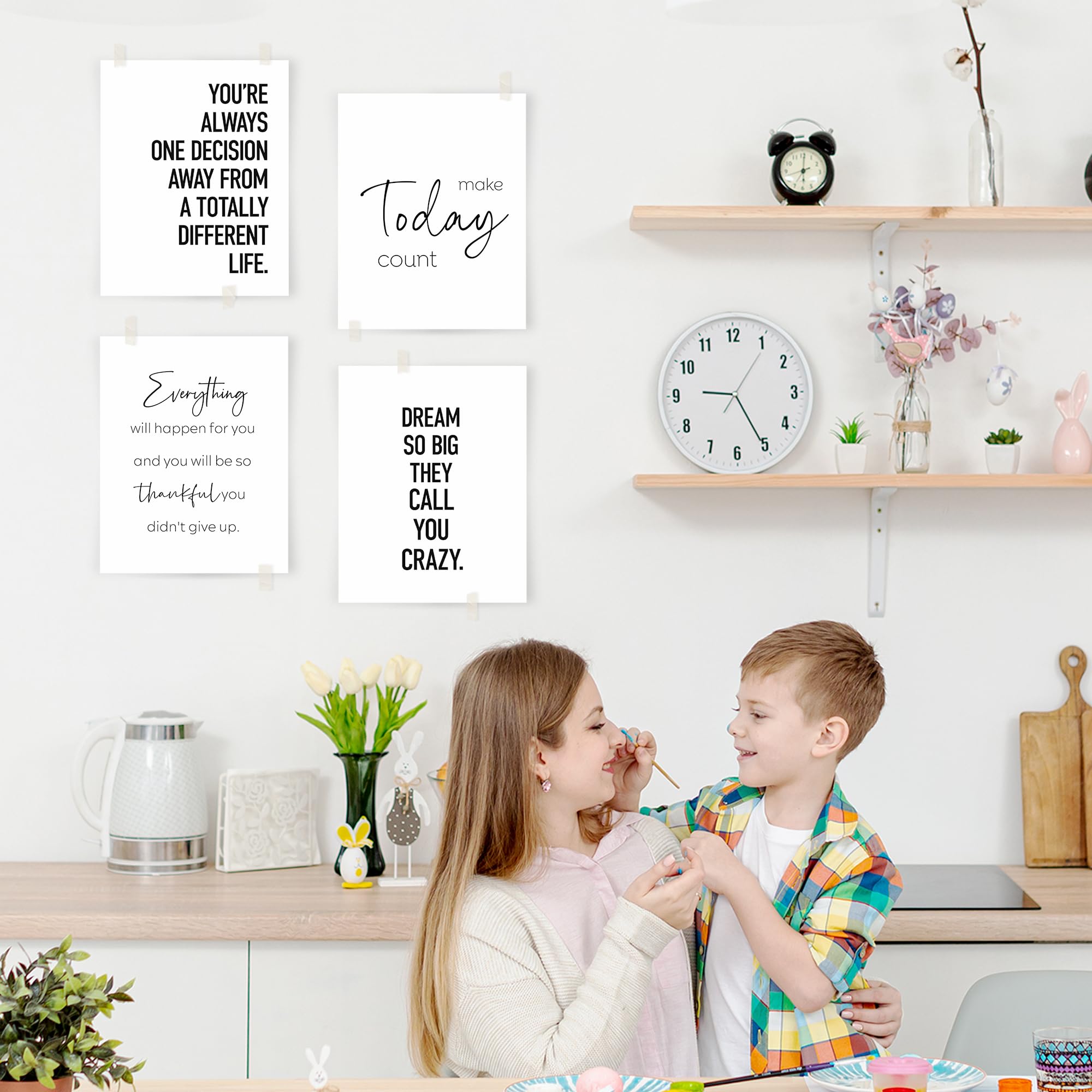 Inspirational Wall Decor with Motivational Quotes - 8x10 Unframed Positive Affirmation Art Prints for Home, Bedroom, Living Room & Office | Perfect for Daily Encouragement & Modern Interior Design