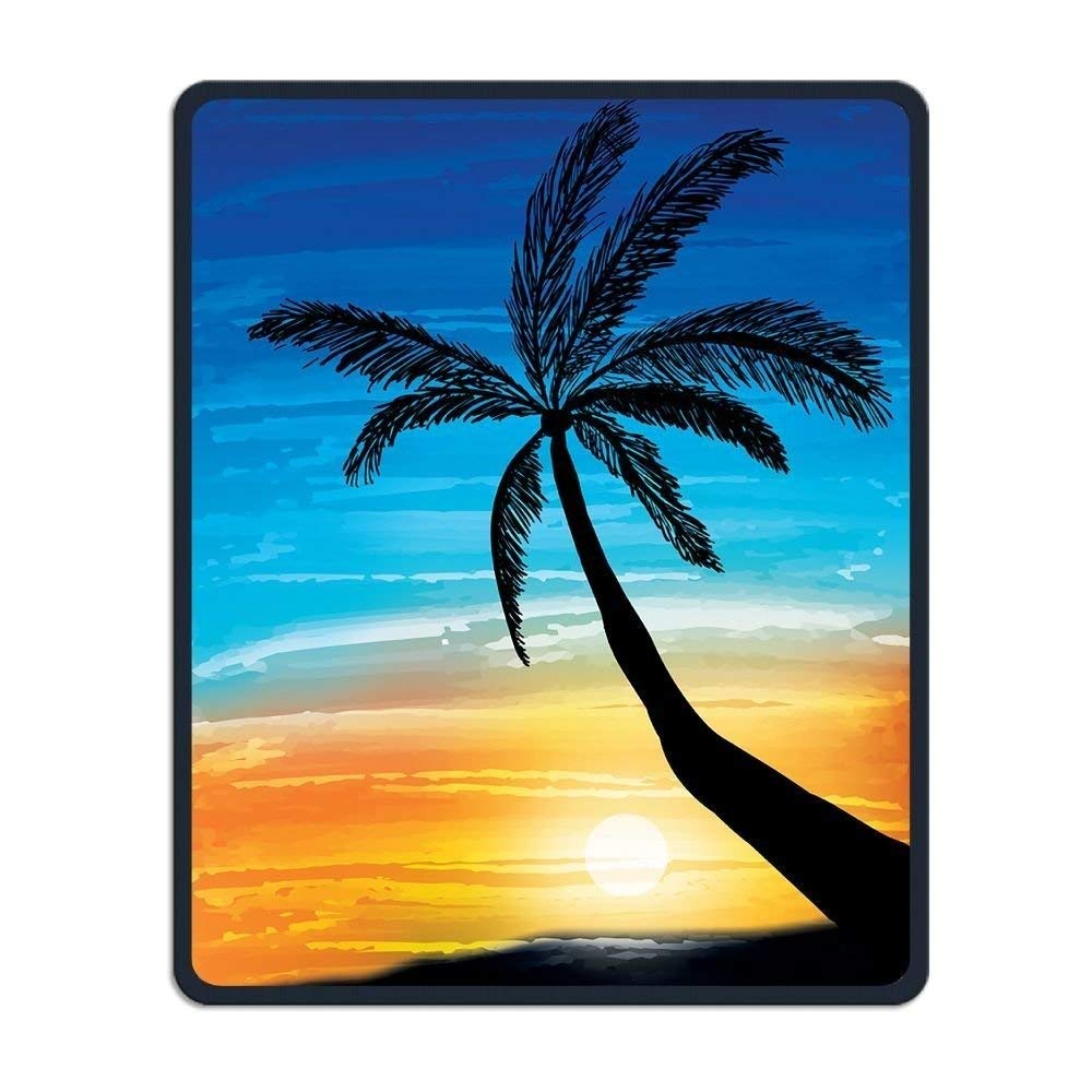 Sunset Design Non-Slip Mouse Pad with Stitched Edges - Ergonomic Rubber Mouse Mat for Office, Gaming & Home Computer Use