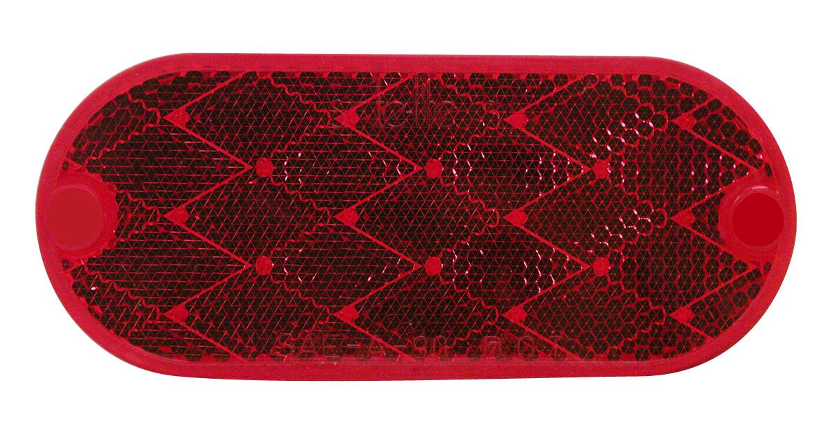 PM V480R Red Oblong Quick Mount Reflectors (6 Pack) - High Visibility Safety Reflectors for Bikes, Motorcycles, Trailers & Outdoor Gear