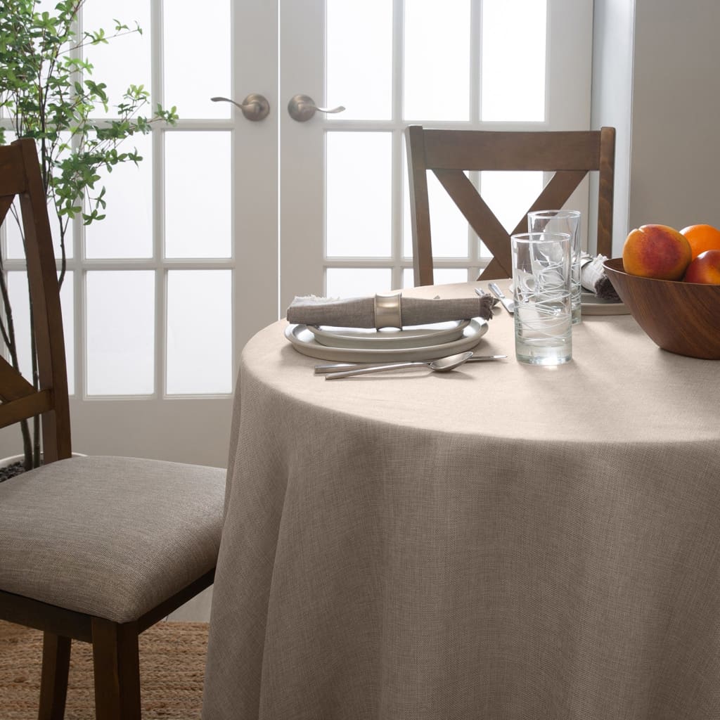Premium Waterproof Polyester Tablecloth - Heavy Duty Burlap Design for Dining, Parties & Outdoor Events - Spill & Stain Resistant Rectangle Table Cover