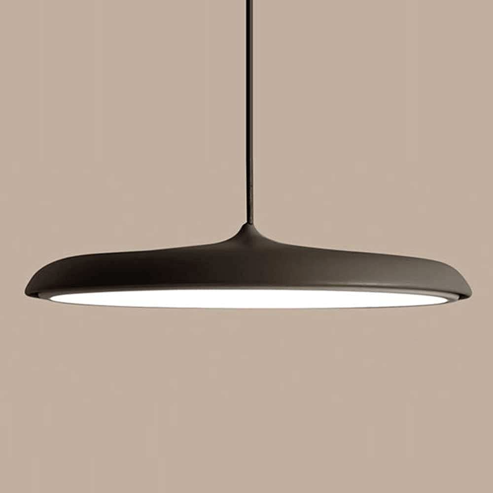 Modern Round LED Chandelier - 3-Tone Adjustable Ceiling Light Fixture for Dining Room & Living Room | 25cm Black Pendant Lighting for Home Decor & Ambiance
