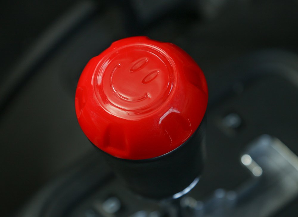 Red ABS Car Gear Shift Knob Cover Decal Decor Frame Trim for Jeep Wrangler - Upgrade Your Interior Style (Perfect for Off-Roading & Daily Driving)