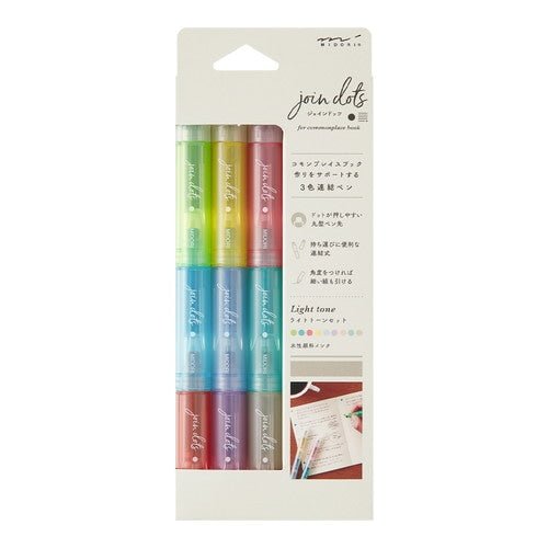 Join Dots Marker Pen Set - Premium Midori DESIGNPHIL Dotting Tools for Art, DIY Crafts, Bullet Journaling & Scrapbooking - Perfect for Artists, Calligraphy & Hand Lettering Projects