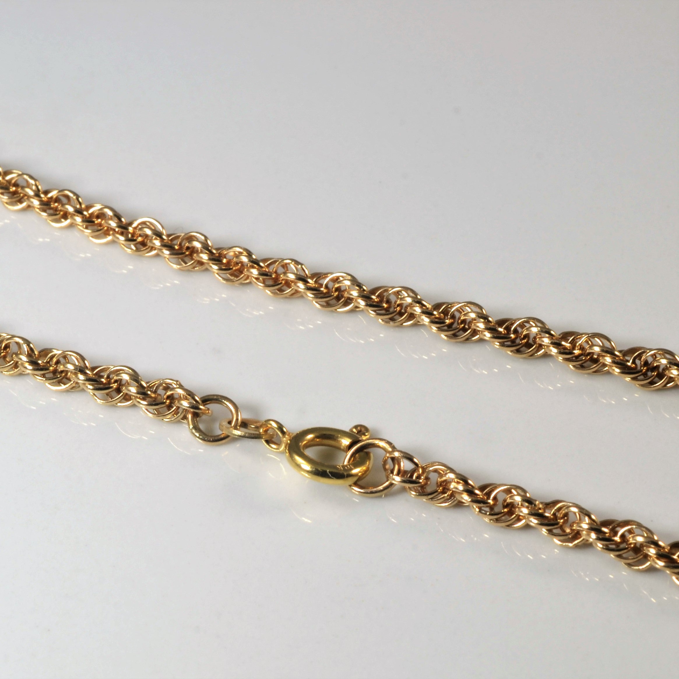 10k Yellow Gold Rope Chain Necklace for Women - 15 Inch Solid Gold Rope Chain | Perfect for Layering, Gifts & Everyday Wear