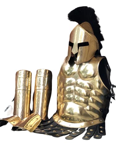 Muscle Set W/Spartan Helmet Black Plume