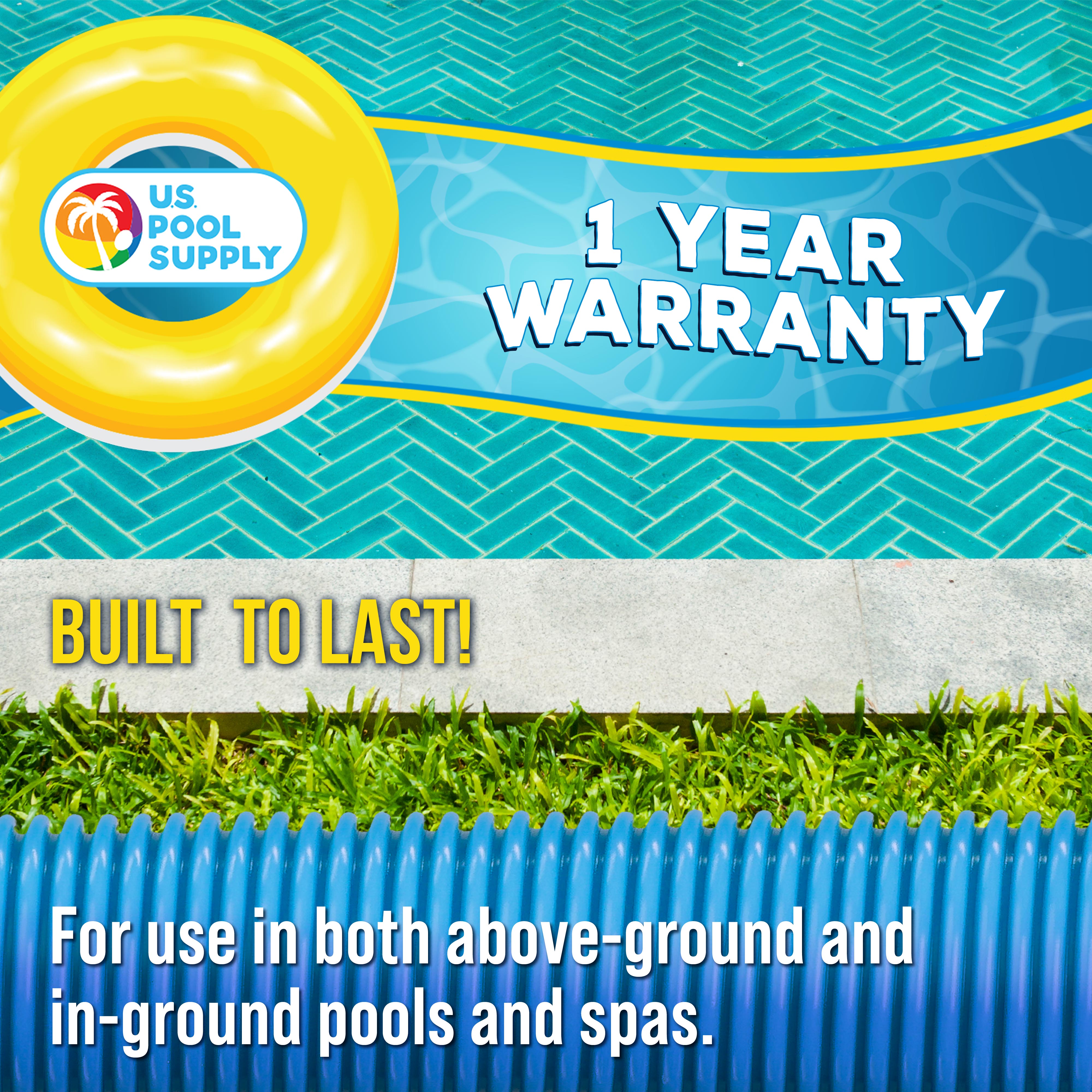 Professional Swimming Pool Vacuum Cleaner Hoses - 20 Section Short Length, 4-Piece Extension Replacement Set with 1.5