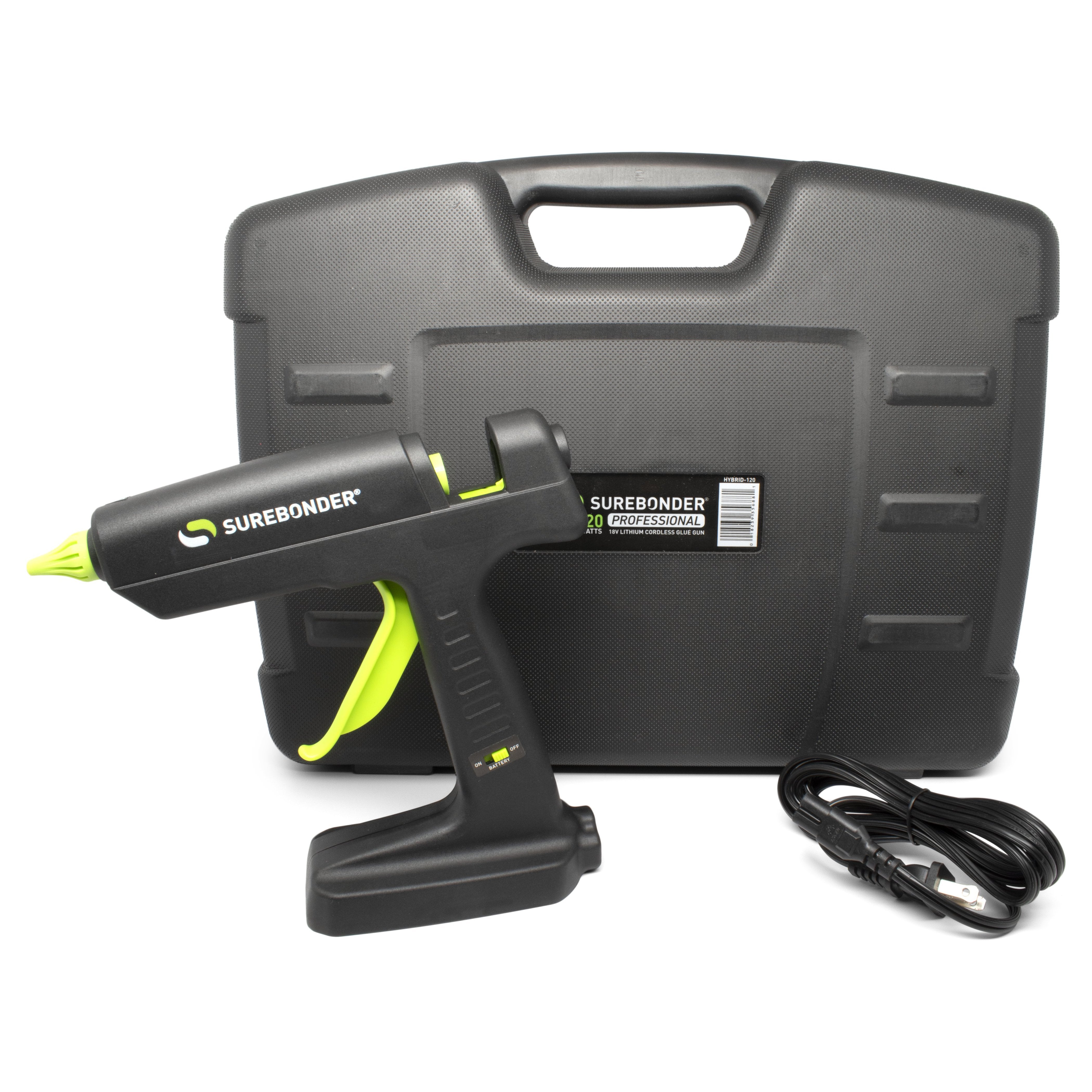 Surebonder 120W Corded & 18V Cordless Hybrid Glue Gun - Battery Sold Separately - Perfect for DIY Crafts, Home Repairs, and Woodworking Projects