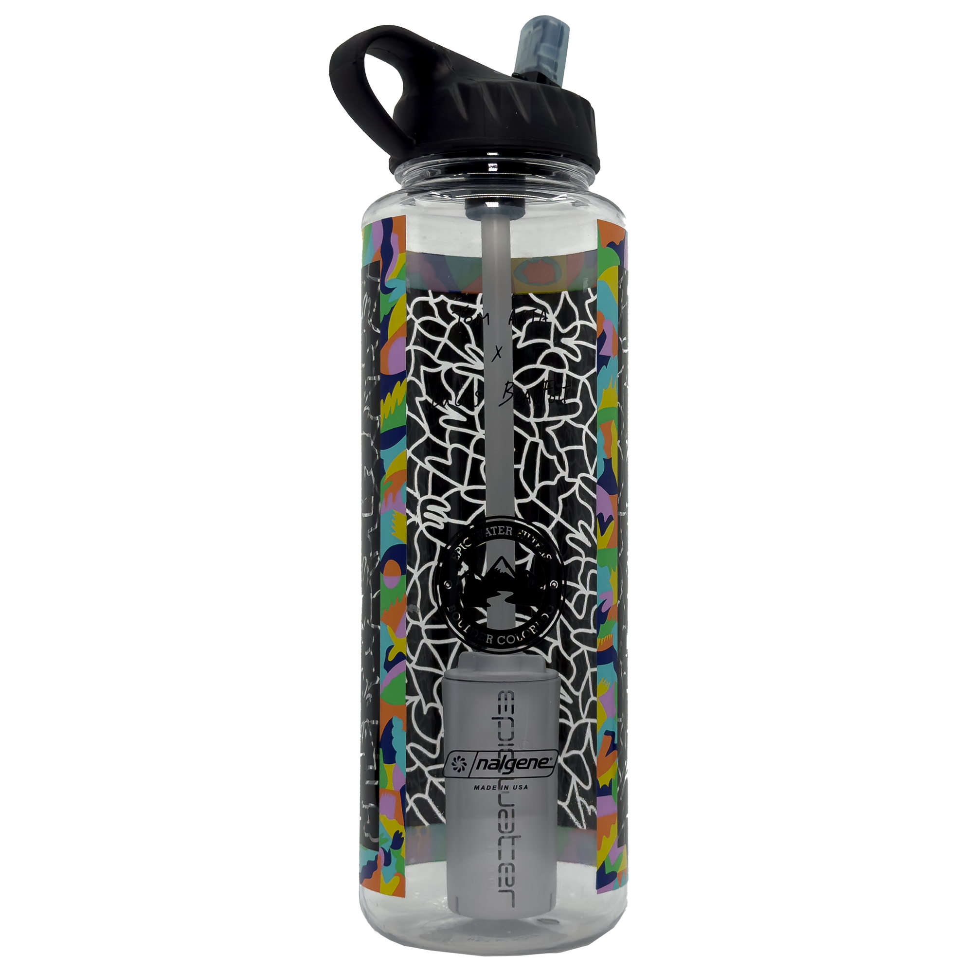 Nalgene OG Tom Asta Special Edition 48oz Water Bottle - BPA-Free, Leak-Proof & Durable for Outdoor Adventures, Hiking, Camping & Gym Workouts