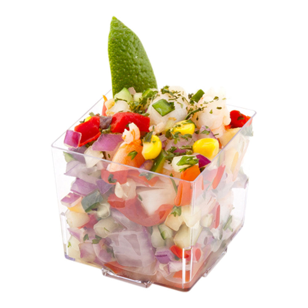 5 oz Clear Plastic Square Cube Containers - 2.25