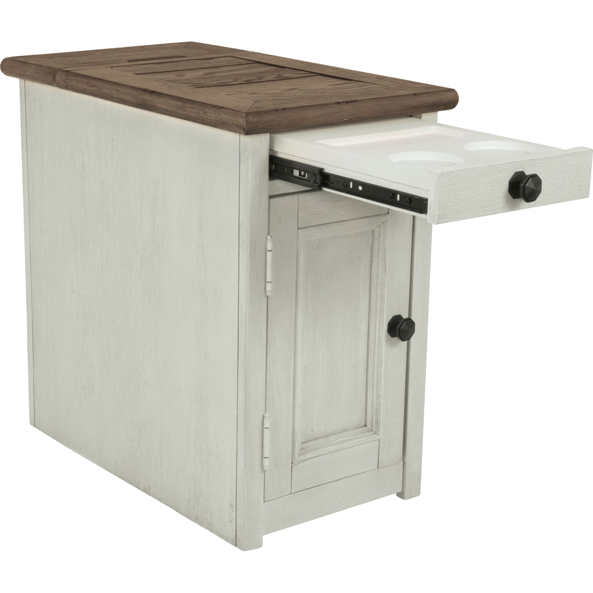 Bolanburg Chairside End Table - Two-Tone Finish for Living Room, Bedroom & Office - Stylish Side Table with Storage Shelf