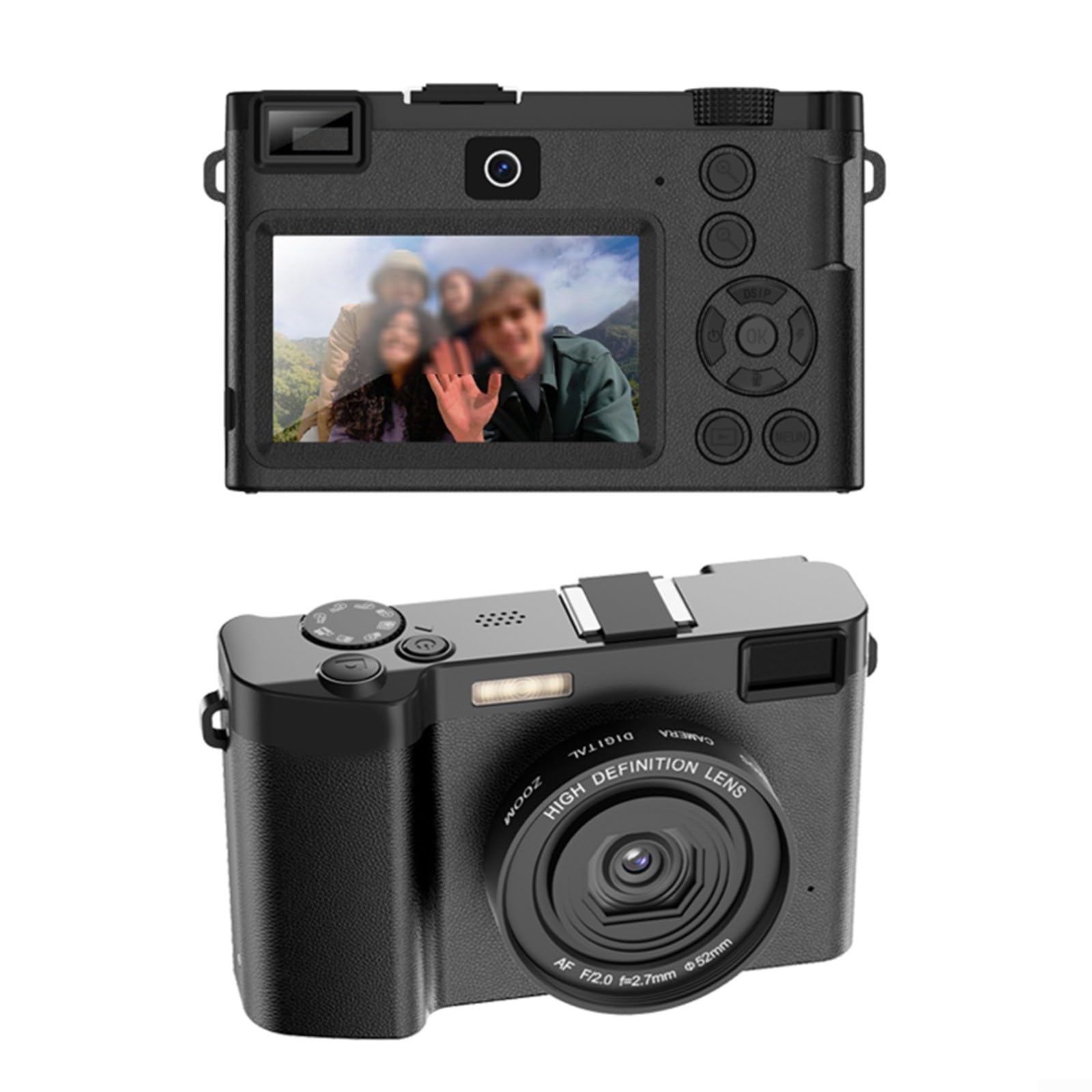 LVYXON 5K Digital Camera with WiFi & Auto Focus - 18X Zoom Vlogging Camera with 6-Axis Anti-Shake, 3.0