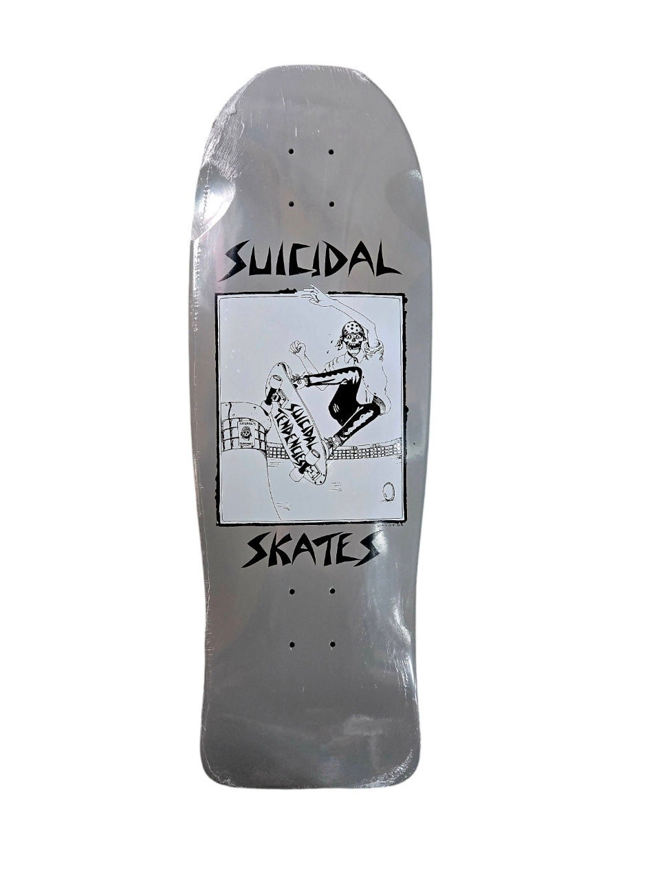 Suicidal Skates Reissue Skateboard Deck by Dogtown - Classic Grey Design for Street Skating & Collectors