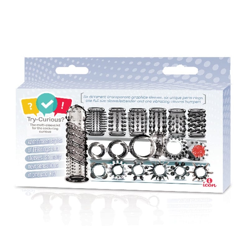 Curious Cock Ring & Sleeve Set - 15 Piece Couples Pleasure Collection for Enhanced Intimacy & Sensual Play | Perfect for Date Nights & Spicing Up Relationships