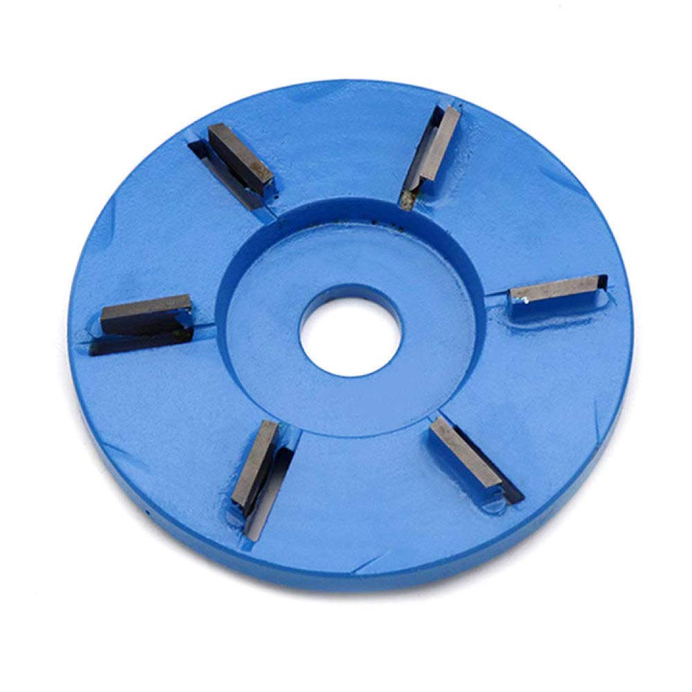 SLRMKK 6-Tooth High-Hardness Wood Carving Disc - 16mm Angle Grinder Milling Cutter with Blue Arc Design | Perfect for Woodworking, DIY Projects & Professional Carpentry