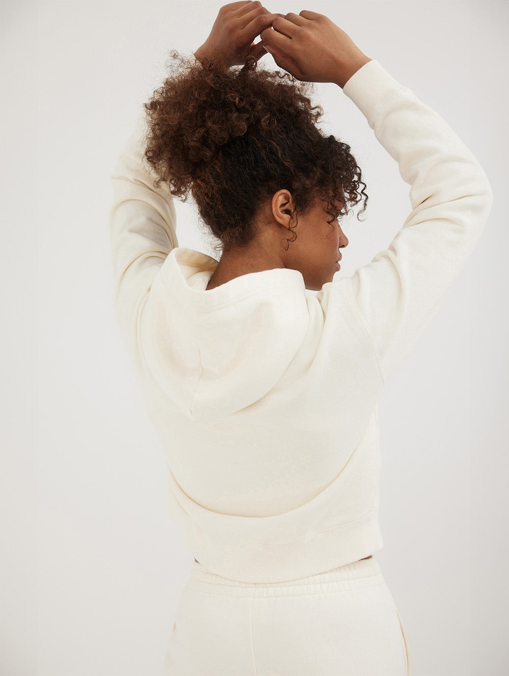 Women's Eco-Friendly Fleece Cropped Hoodie - Soft Sustainable Pullover for Casual Wear & Outdoor Activities