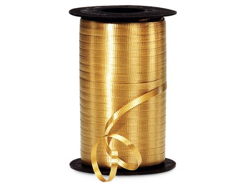 HOLIDAY GOLD Curling Ribbon 3/16in x 500 Yards - 100% Polypropylene Gift Wrap Ribbon (20 Pack) - Perfect for Christmas Wrapping, Party Decorations & Craft Projects