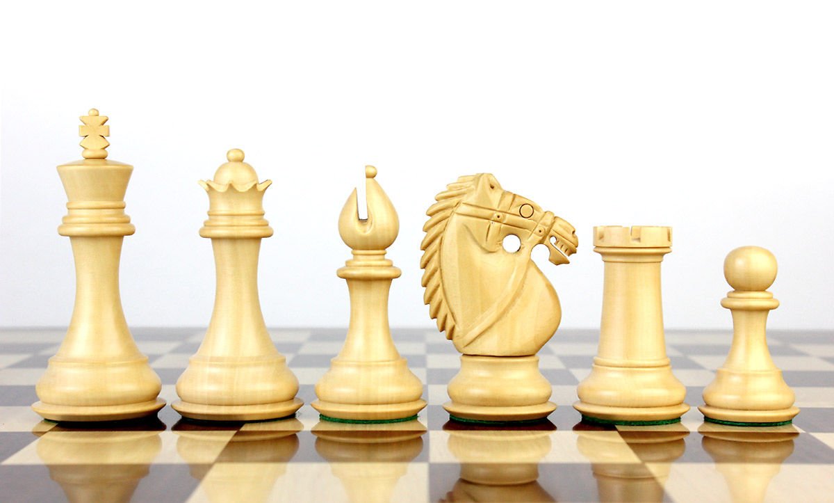 Premium Golden Rosewood & Boxwood Chess Pieces - Rio Staunton 4.0