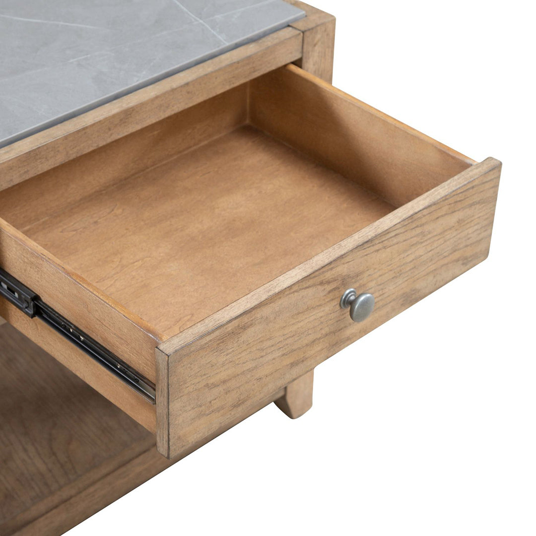 Millstone End Table - Stylish and Durable Side Table for Living Room, Bedroom, or Office - Perfect for Holding Lamps, Books, and Decor