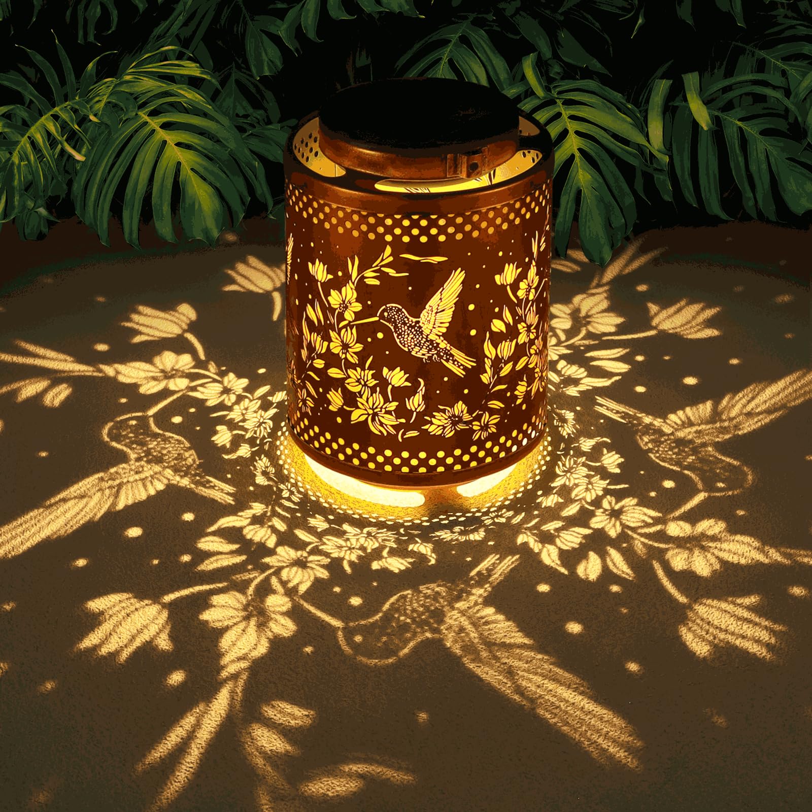 Solar Powered Hummingbird Lanterns - Waterproof Outdoor Hanging Lights for Garden, Yard, Patio & Pathway Decor - Perfect Birthday Gift for Women, Mom & Grandma - Durable Metal LED Landscape Lighting for Romantic Evenings & Outdoor Parties
