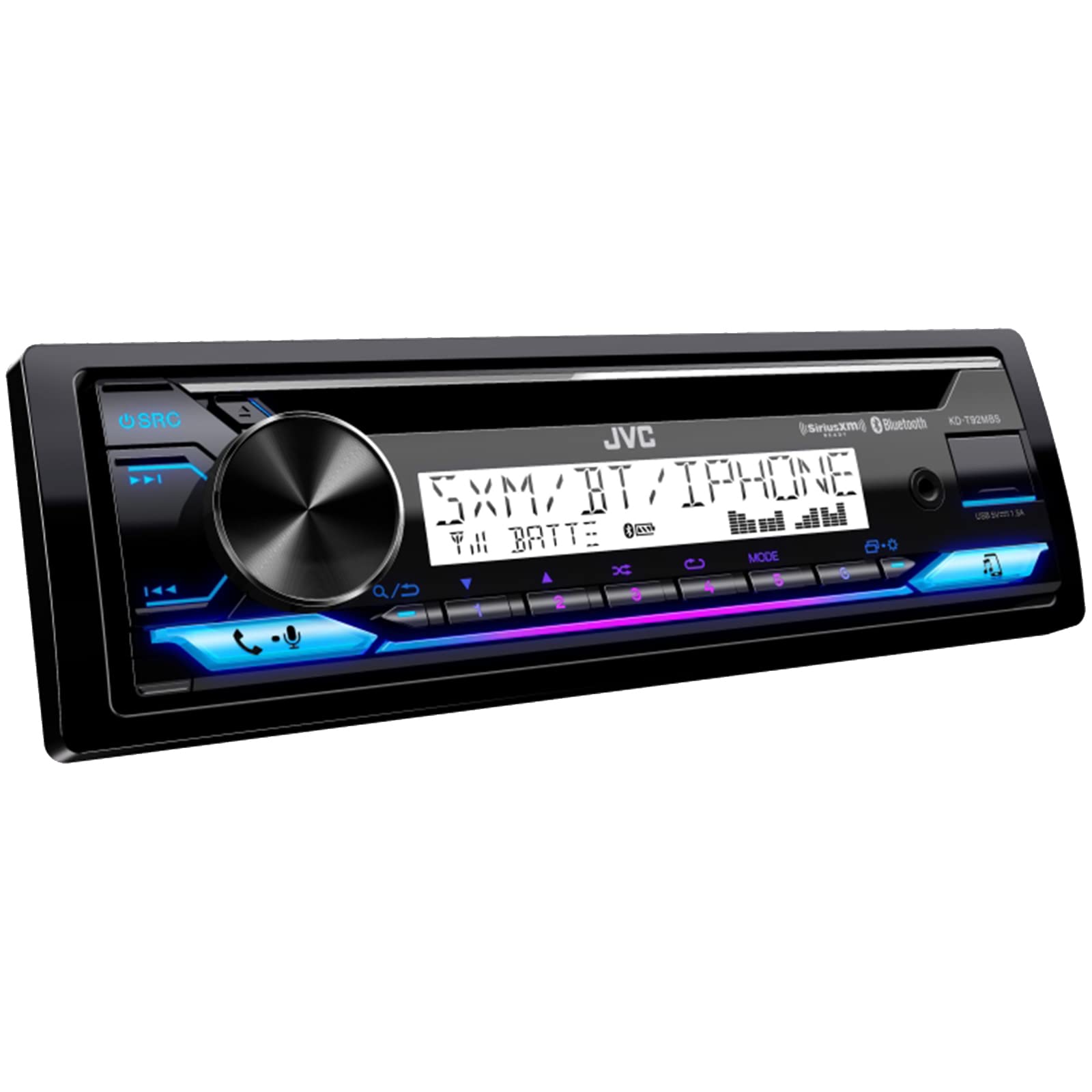 Marine Bluetooth Stereo Receiver with USB/AUX/CD Player - Single DIN In-Dash Boat Yacht Radio Bundle with Wired Remote & Long Range Antenna | Perfect for Boating, Fishing & Water Sports