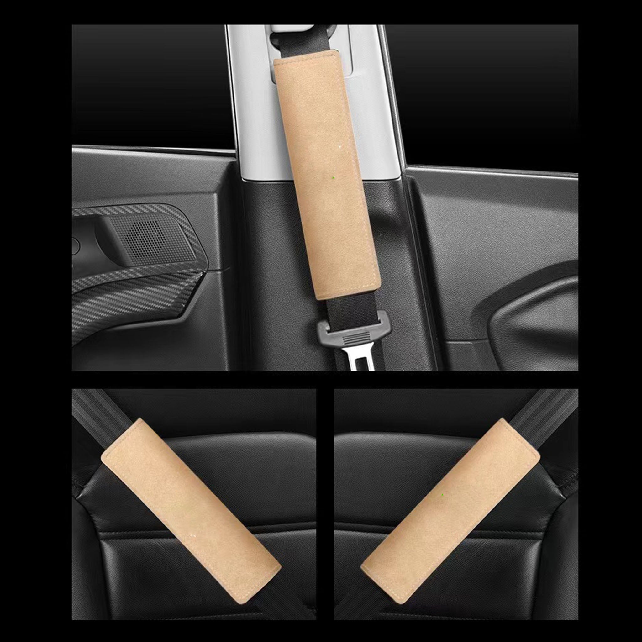 Comfortable Seat Belt Shoulder Pads for Tesla Model 3/Y/S/X - Soft Car Seatbelt Cushion for Long Drives & Daily Commute - Perfect for Road Trips & Comfortable Driving