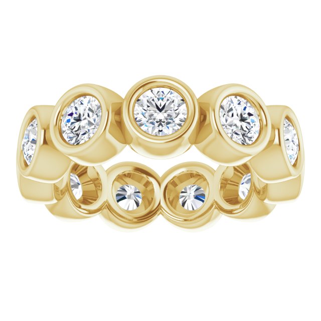 2.75 Carat Bezel Set Round Diamond Eternity Band Wedding Ring - Perfect for Anniversary Gifts, Bridal Jewelry & Special Occasions