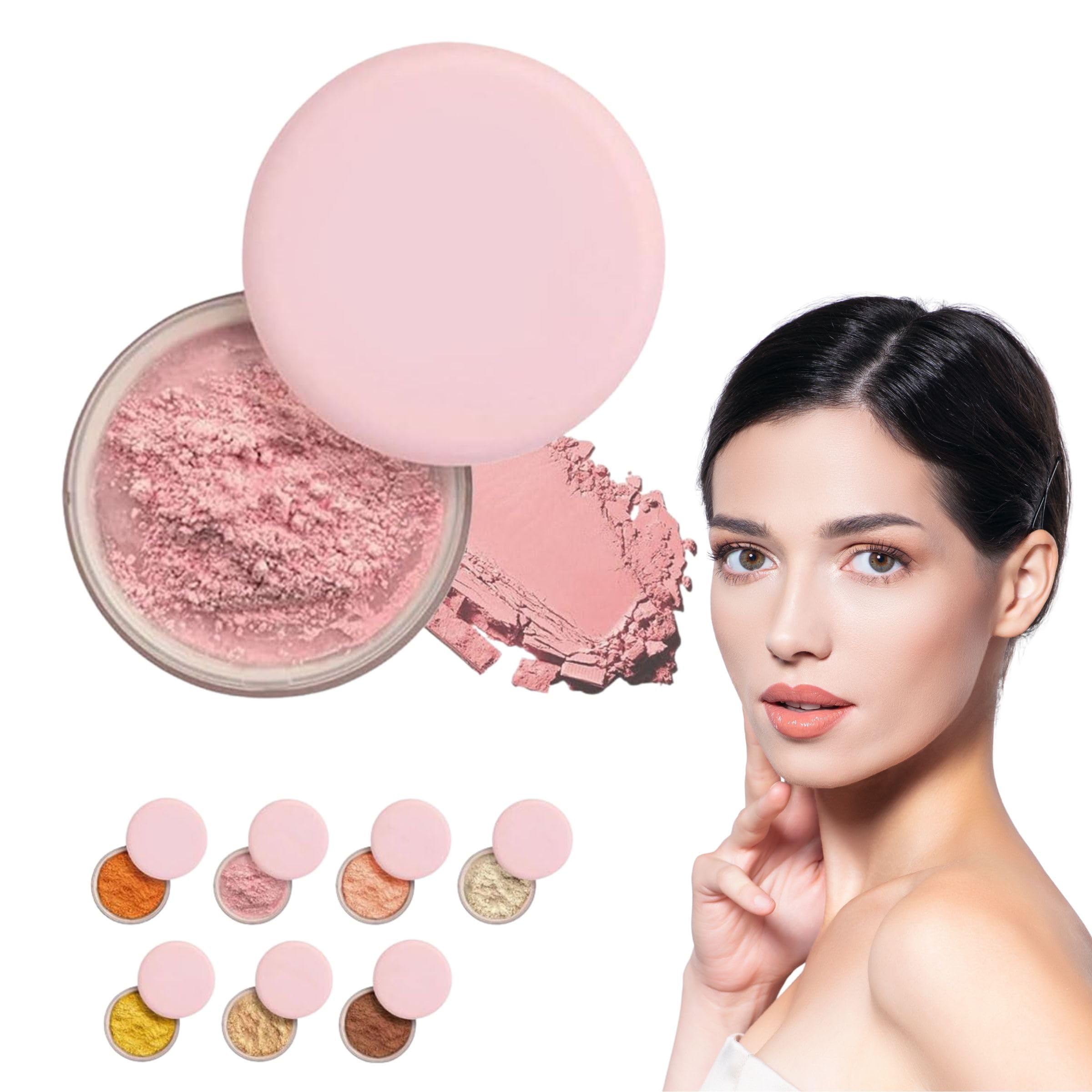 Luminance Milano Pink Setting Powder - Beauty Blurring Powder for All Skin Tones (04#) | Matte Finish & Oil Control | Perfect for Daily Makeup & Photo Shoots