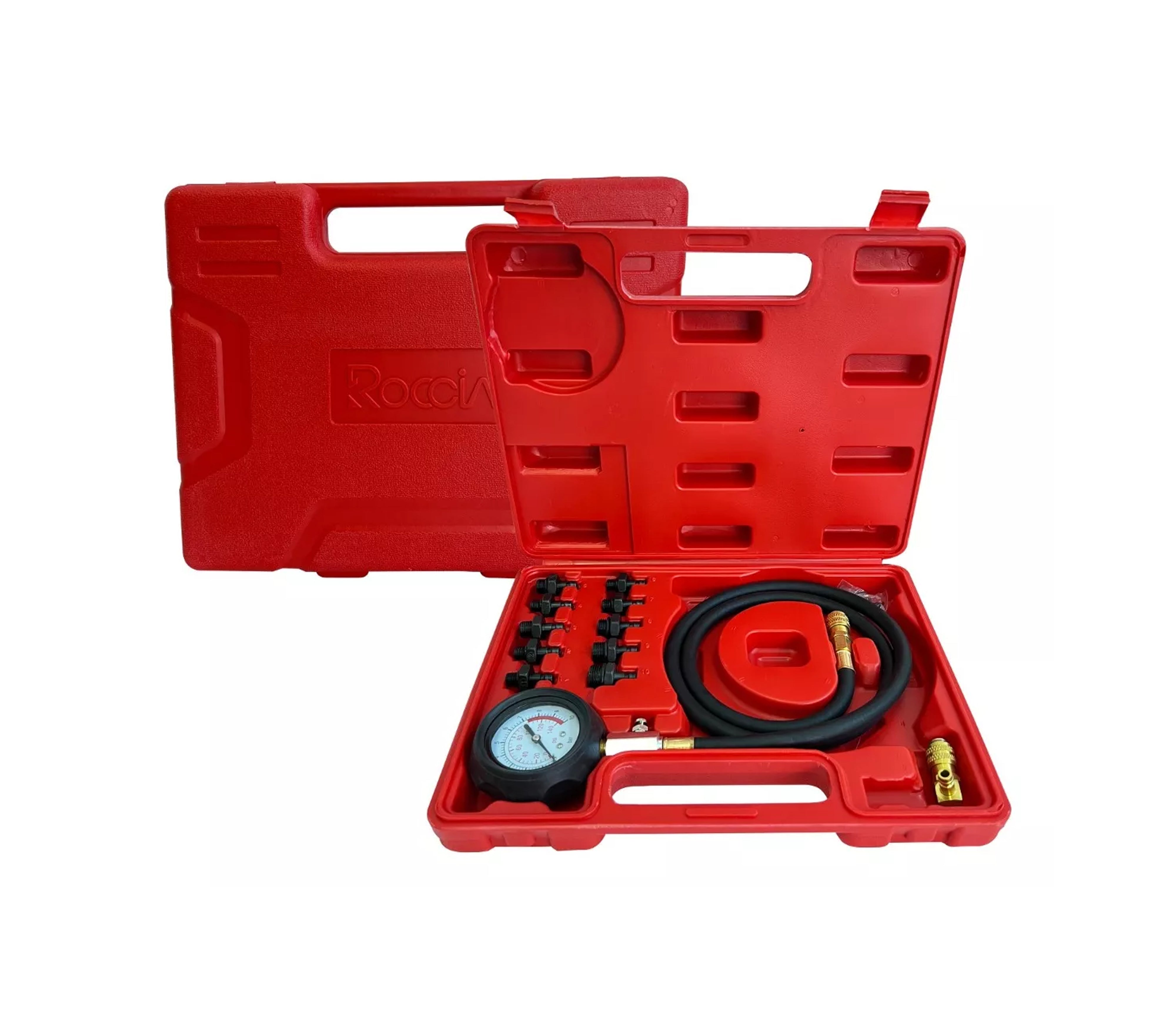 13-Piece Oil Pressure Gauge Set - Roccia Automotive Diagnostic Tool for Engine Performance Testing & Maintenance