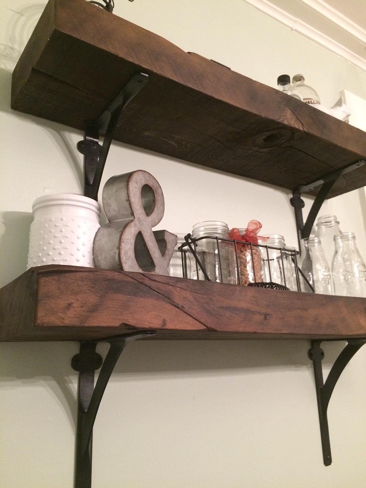 Heavy Duty Black Iron Shelf Brackets for 10