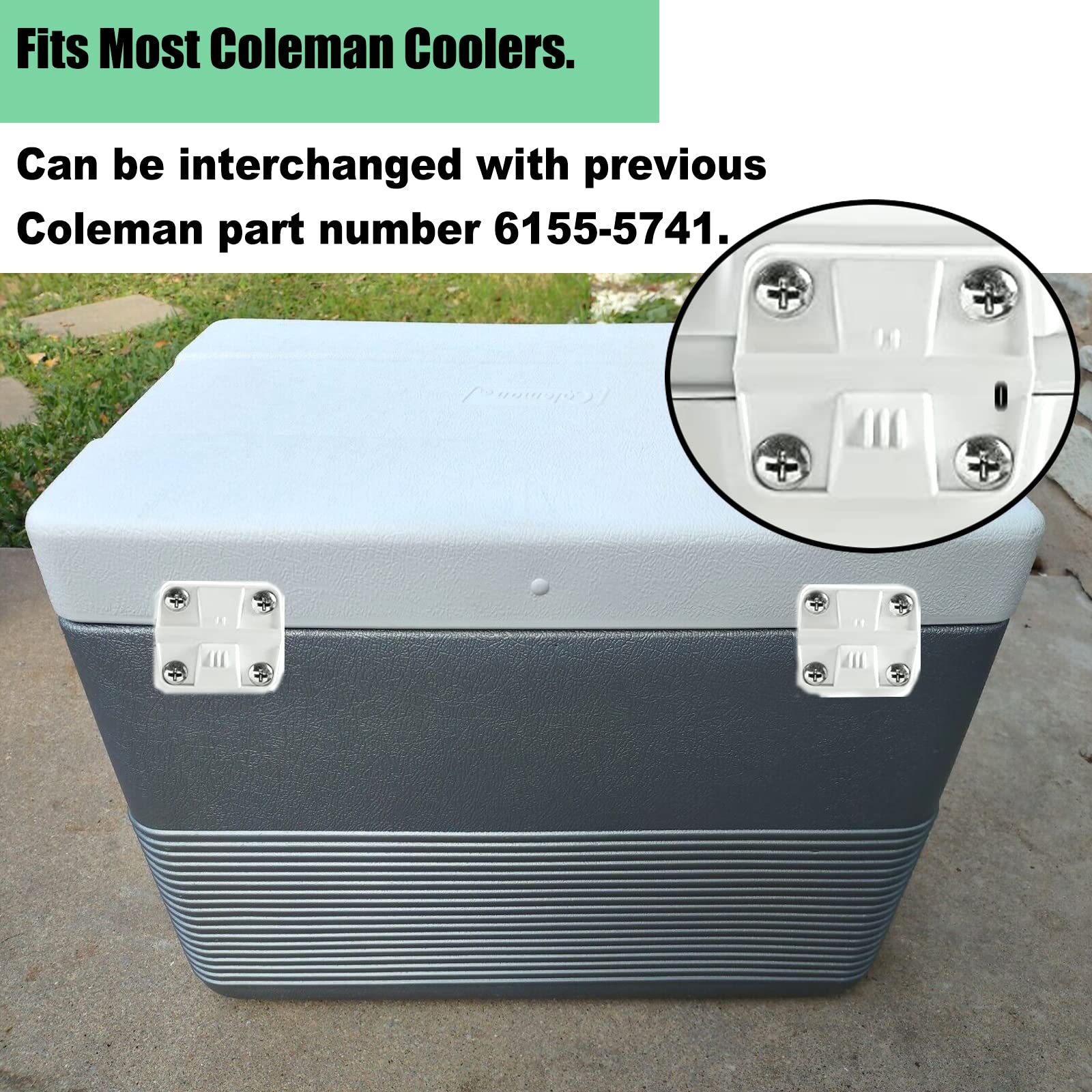 Coleman Cooler Hinges Replacement - 2 Pack for Models 5253, 6262, 6270 - Durable Cooler Repair Parts for Outdoor Camping & Picnic Accessories