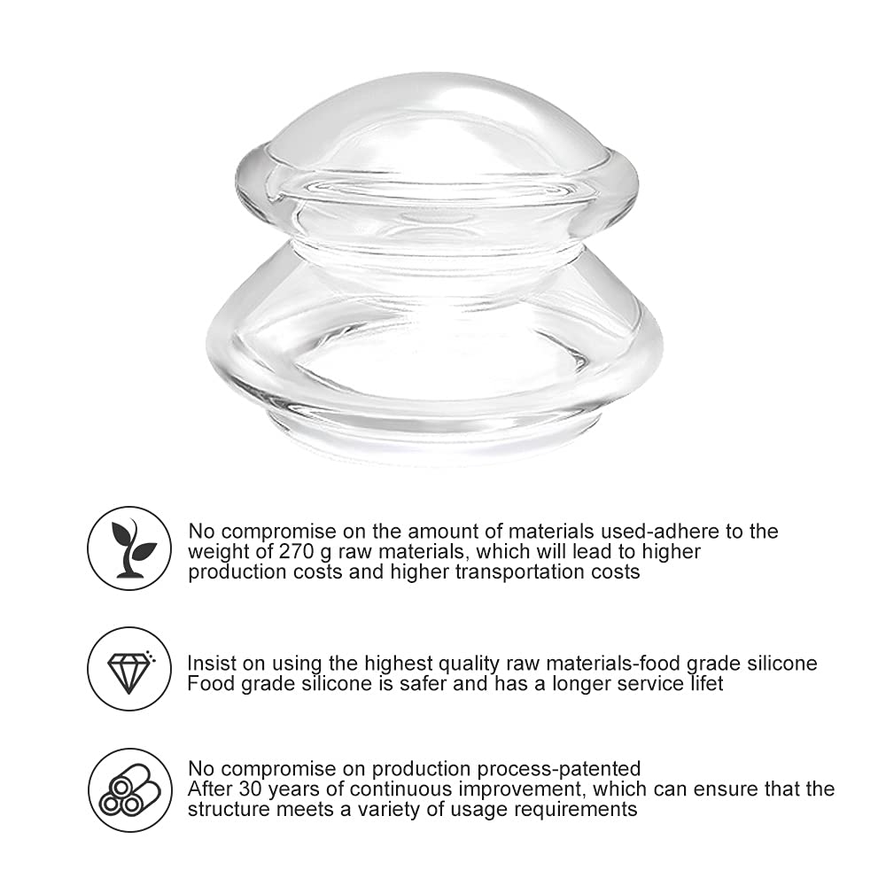 Professional Silicone Cupping Therapy Set for Deep Tissue Myofascial Release, Cellulite Reduction & Pain Relief - Home Use & Massage Therapists - Perfect for Back Pain, Muscle Recovery & Relaxation