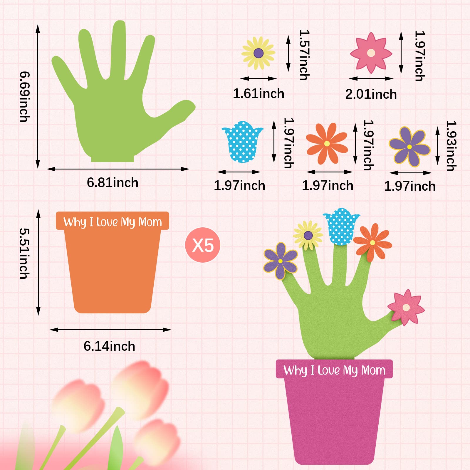 He is Risen Easter Craft Kit - 20 Sets Christian Foam Handprint Crafts for Kids | Sunday School & Home Activities