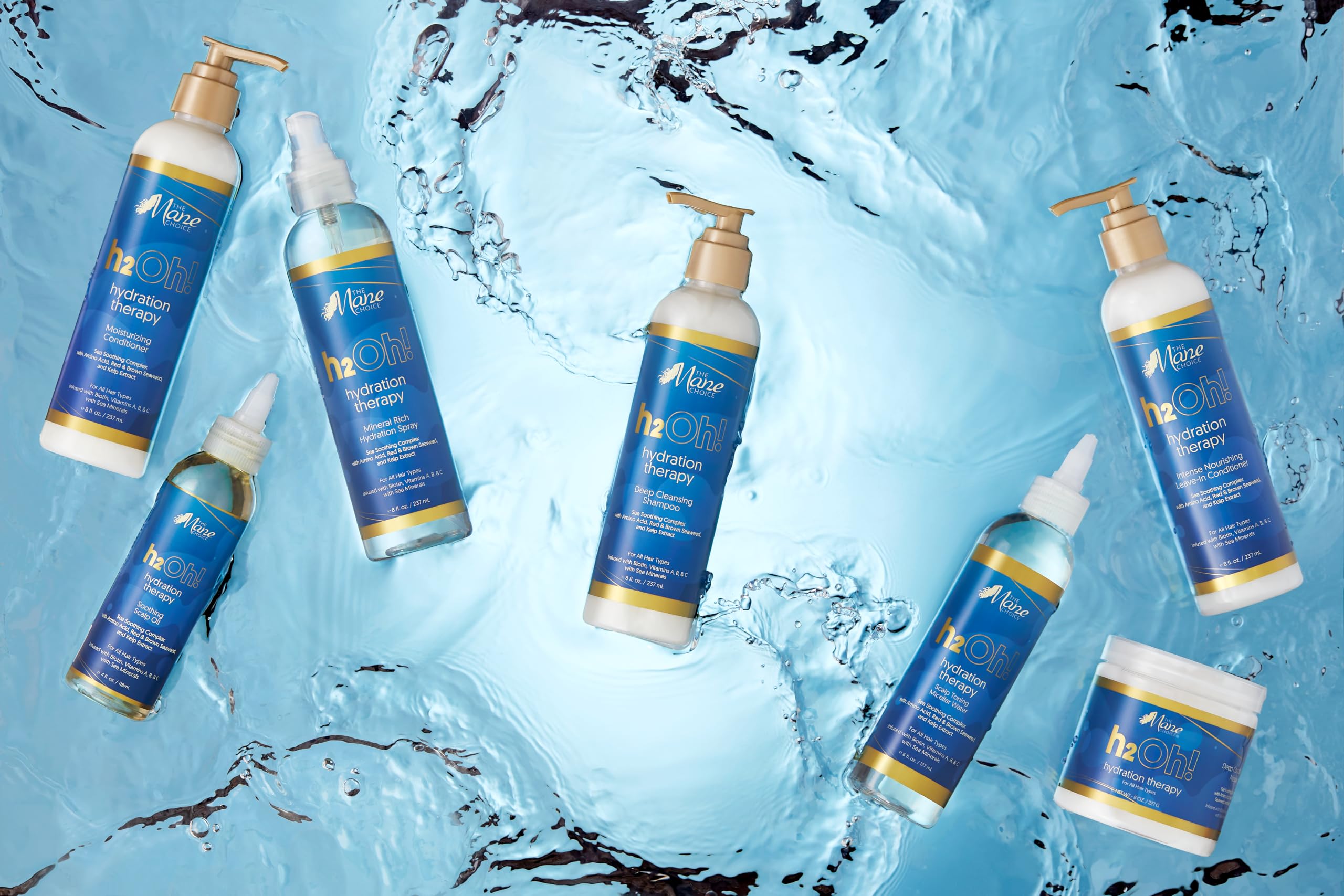 The Mane Choice H2Oh! Hydration Therapy Moisturizing Conditioner 8 Oz - Deep Hydrating Hair Treatment for Dry, Damaged & Curly Hair - Perfect for Daily Use & Post-Wash Care