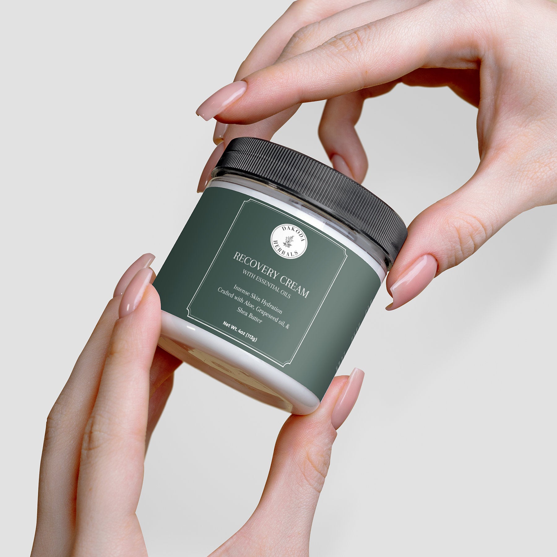 Organic Recovery Cream with Lavender & Tea Tree Essential Oils - Deep Hydration for Dry, Sensitive Skin - Perfect for Post-Workout, Sunburn & Winter Skin Care