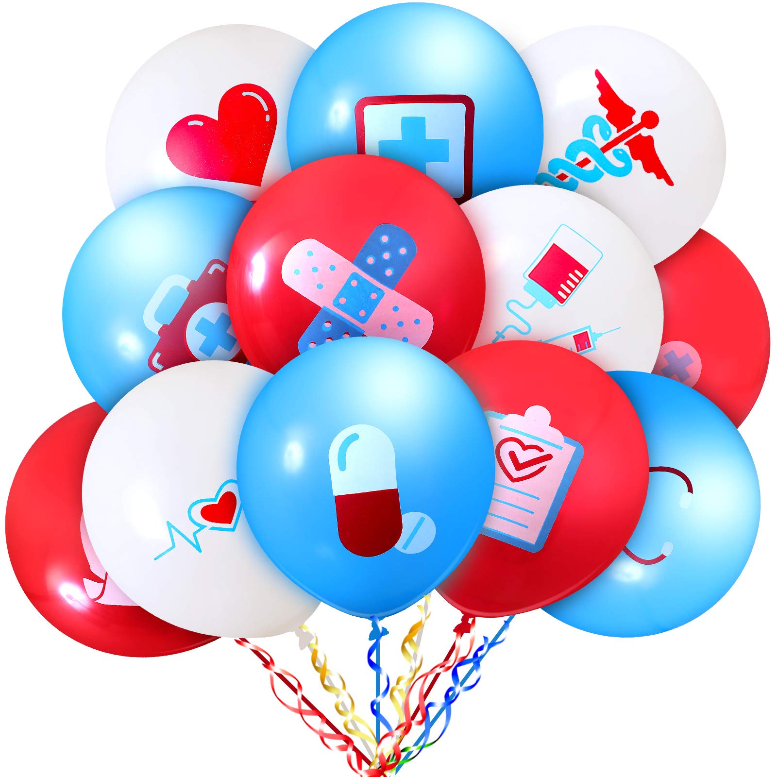 60 Pieces Nurse Balloons - Latex Nursing Graduation Party Decorations for RN Themed Events, Baby Showers & Healthcare Celebrations