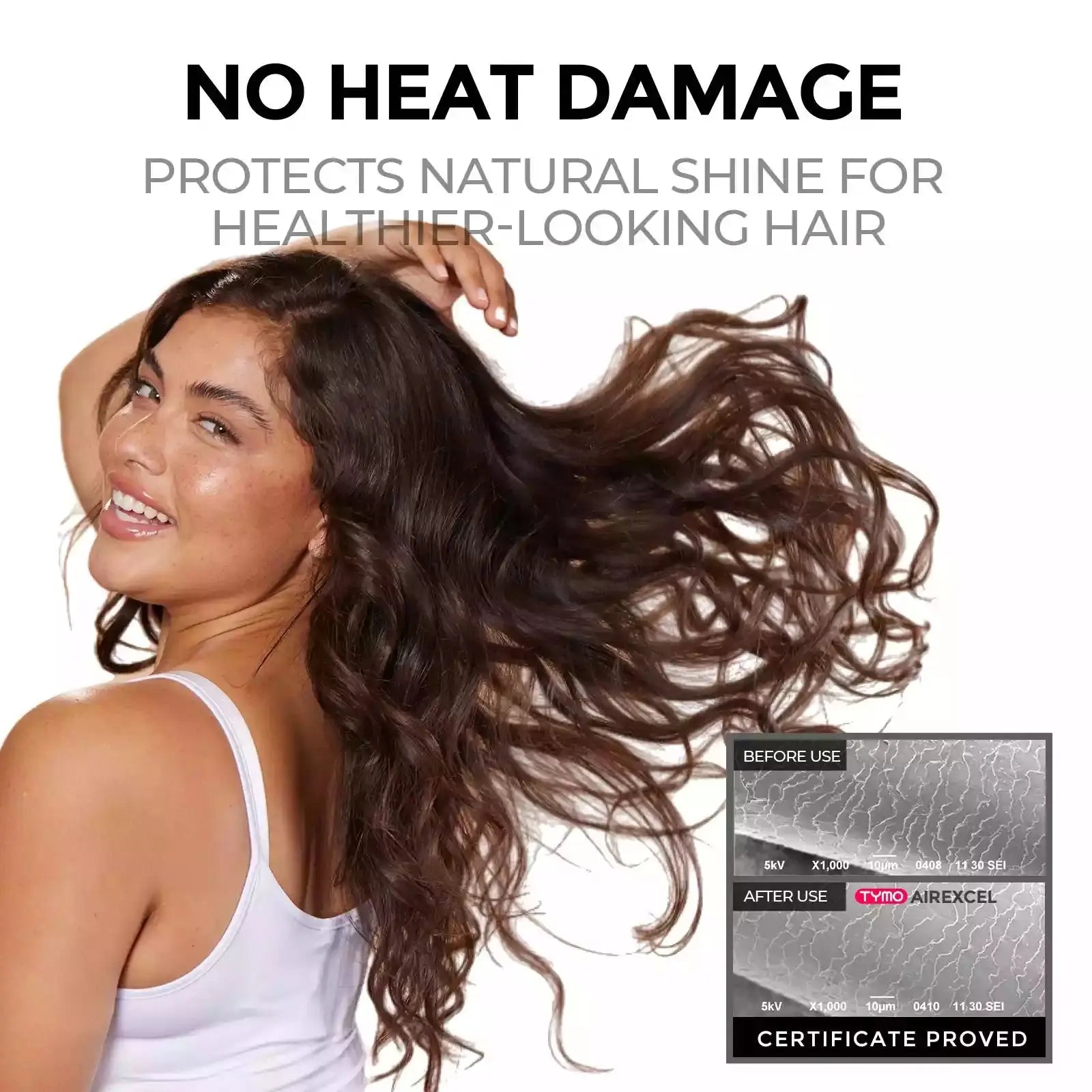 TYMO AIREXCEL Hair Straightener Brush - Professional Ionic Ceramic Flat Iron for Smooth & Shiny Hair (US & Canada Only) - Perfect for Home Use, Travel, and Salon Styling