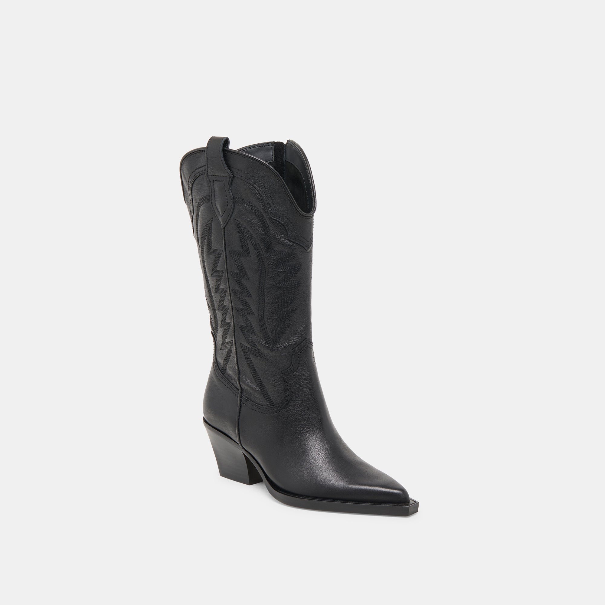 RYLAND Wide Calf Boots for Women - Black Leather Knee High Boots for Comfort & Style | Perfect for Work, Casual Wear & Outdoor Activities