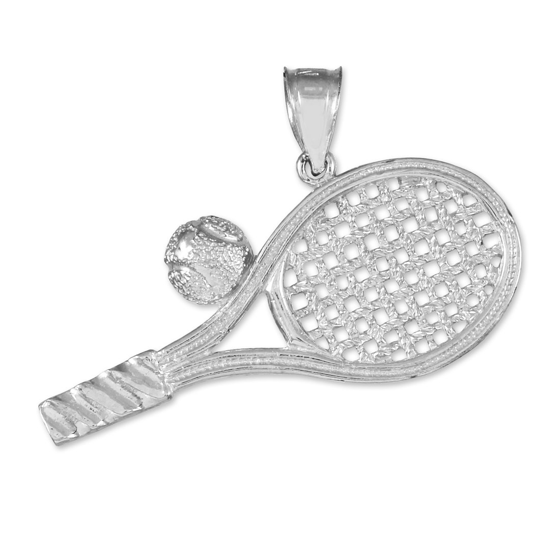 Sterling Silver Tennis Racket Necklace - Perfect for Sports Fans & Gifts