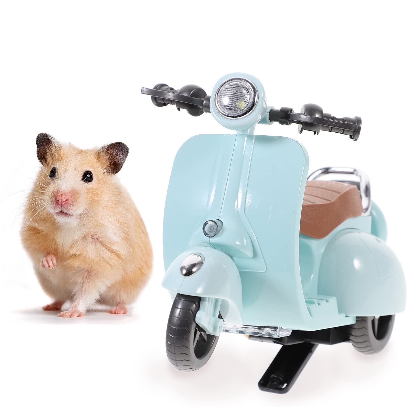 Hamster Motorcycle Toy - Rotating Cage Accessories for Small Pets - Play & Hideout Fun