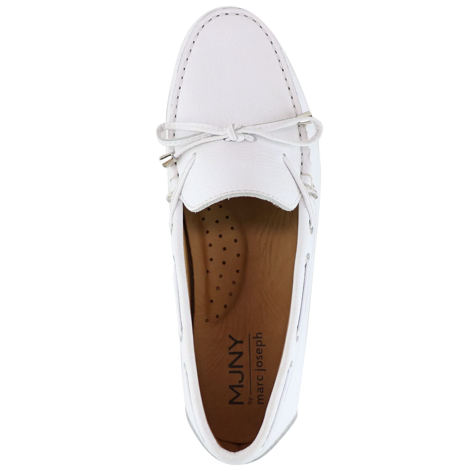 MJNY Women's Genuine Leather Driving Moccasins - Comfortable Lightweight Slip-On Loafers with Classic Tie Bow Design | Perfect for Casual Wear, Office & Travel