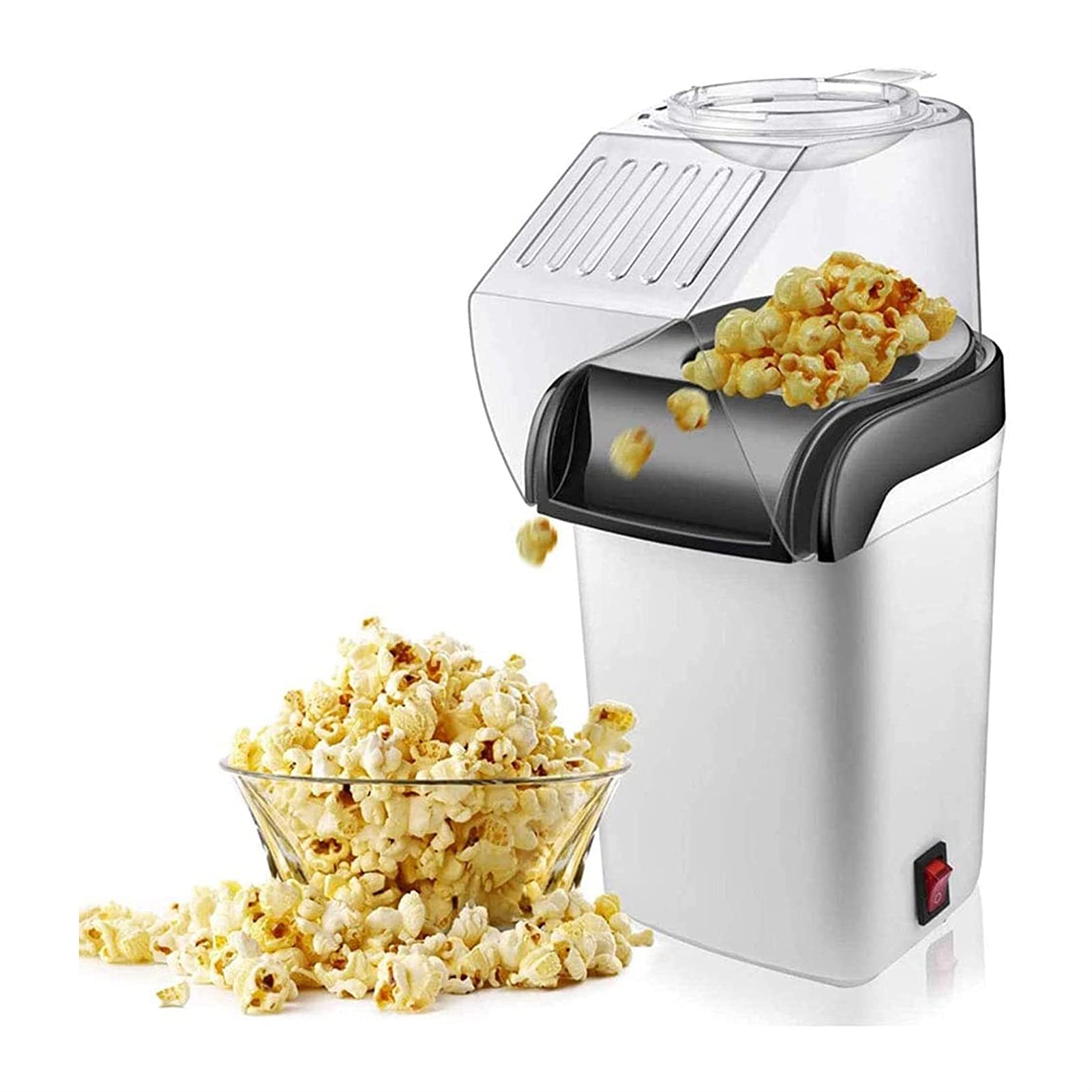 Pictetw Hot Air Popcorn Maker Machine - 1200W Electric Popcorn Popper for Home Use, No Oil Needed - Perfect for Movie Nights, Family Parties & Snack Time