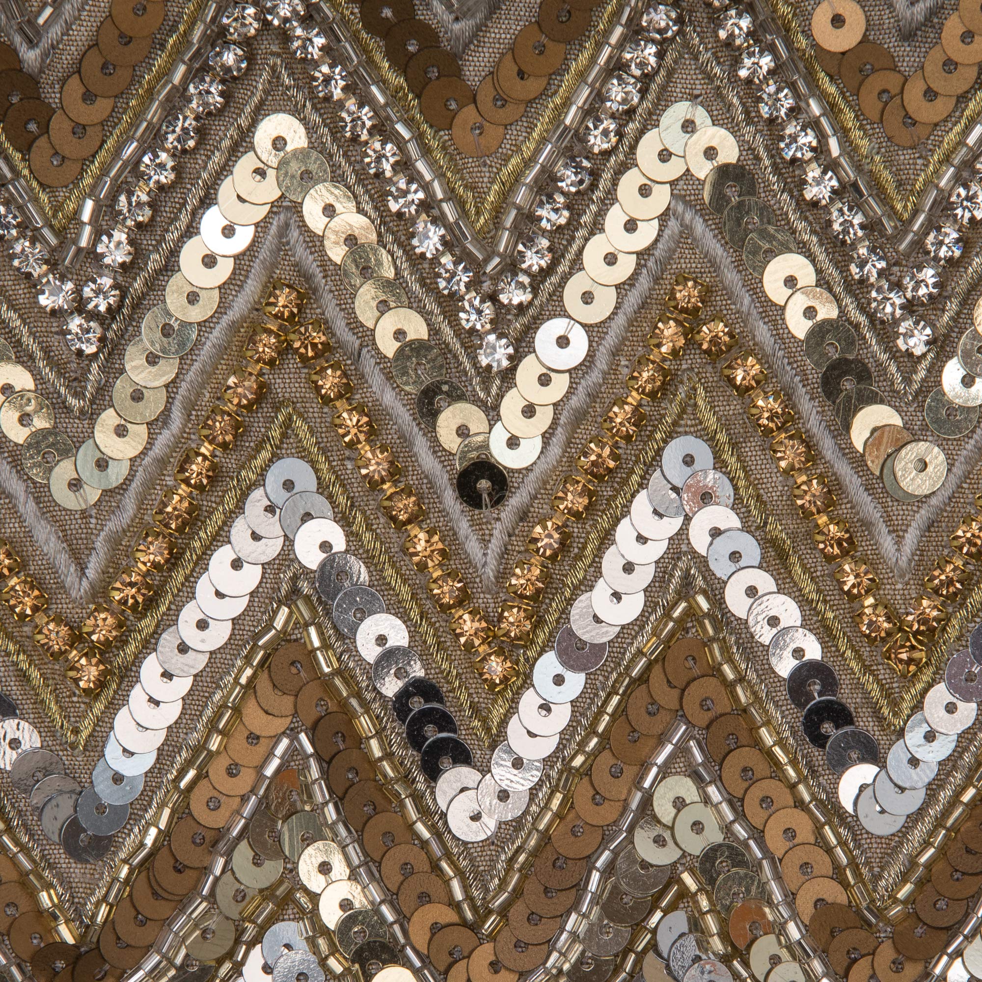 Vickerman 19-Inch Champagne Chevron Sequin Christmas Stocking - Elegant Holiday Decor for Fireplace, Mantel & Gift Giving