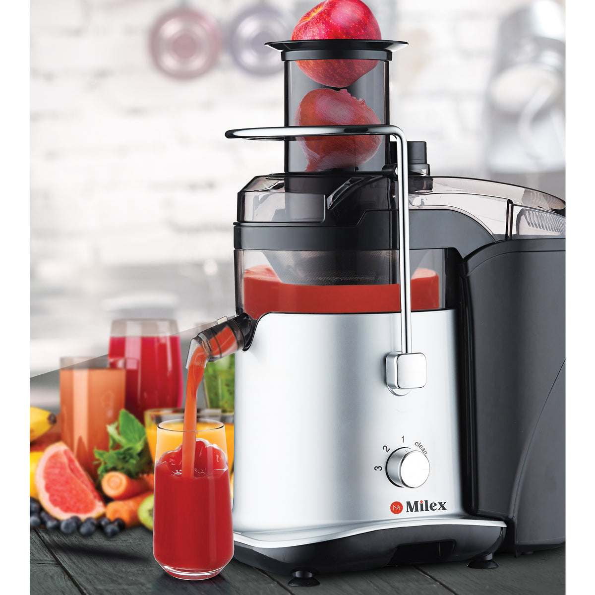Milex Power Juicer - Professional Cold Press Slow Juicer with 7-Day Detox Plan for Healthy Living - Perfect for Fresh Juice, Smoothies & Cleansing at Home