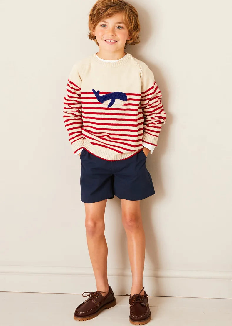 The Whale Jumper Boy Look - Trendy Kids' Whale Print Sweater for Boys & Girls | Perfect for School, Playdates & Family Photos