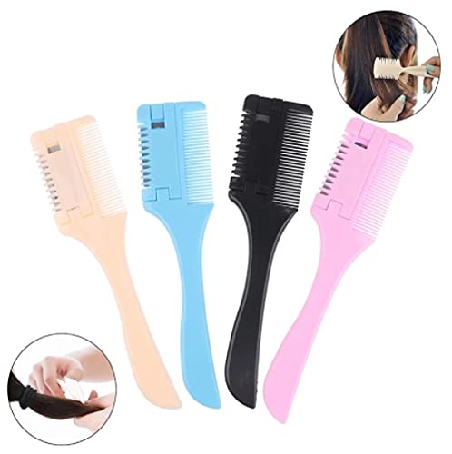 Alexvyan Pink Hair Thinner Comb - Professional Hair Thinning Razor Comb for Fine & Thick Hair - Hair Cutting & Trimming Tool for Stylists & Home Use - Perfect for Salon, DIY Haircuts & Hairstyling