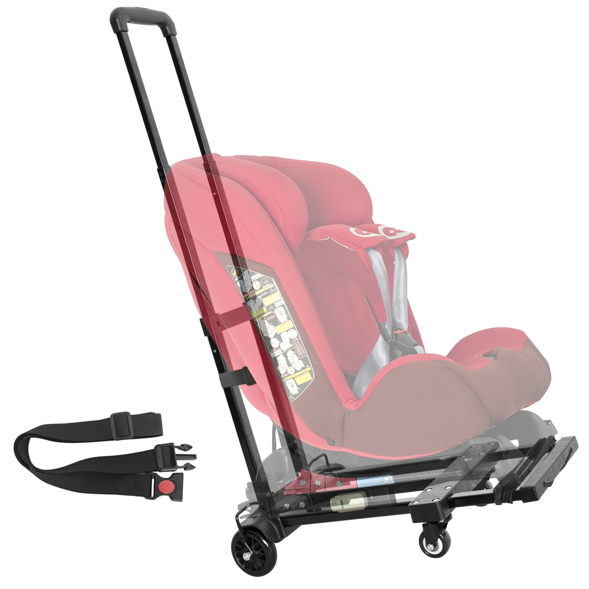 AKOZLIN Travel Airport Toddler Cart - Universal ISOFIX Car Seat Stroller with Adjustable Belt | Lightweight Foldable Luggage Dolly for Airports, Shopping & Family Outings | Perfect for Toddlers 1-3 Years Old