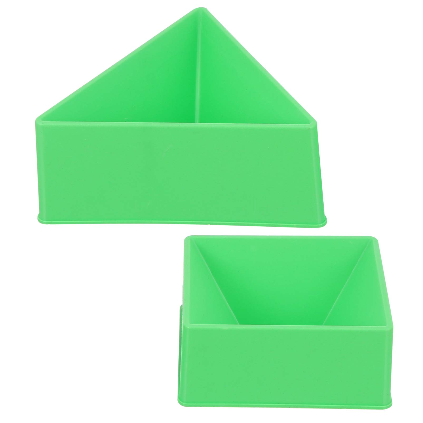 HEMOTON 2-Pack Non-Stick Triangle Sushi Rice Mold - Rice Ball & Musubi Maker for Onigiri, Bento Box & Japanese Cuisine - Perfect for Home Kitchen & Restaurant Use (Green)